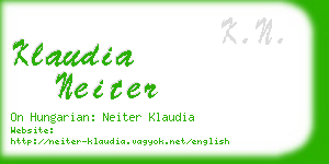 klaudia neiter business card